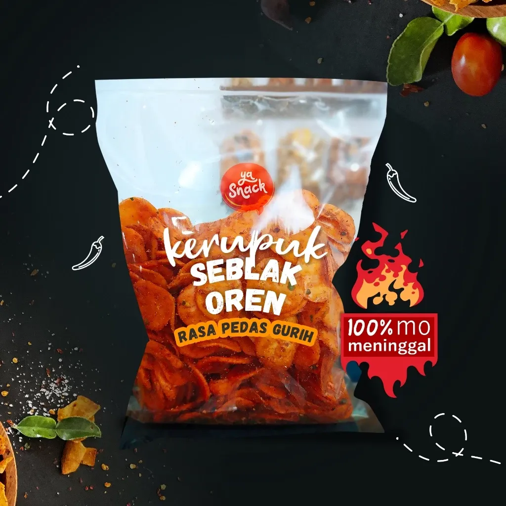 Yasnack Kerupuk Seblak Oren Pedas Gurih